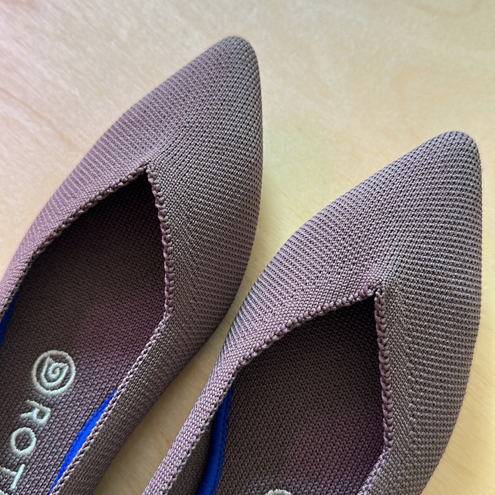 Retired Mink Mauve Brown Tan Rothy's Point Flat in size 8